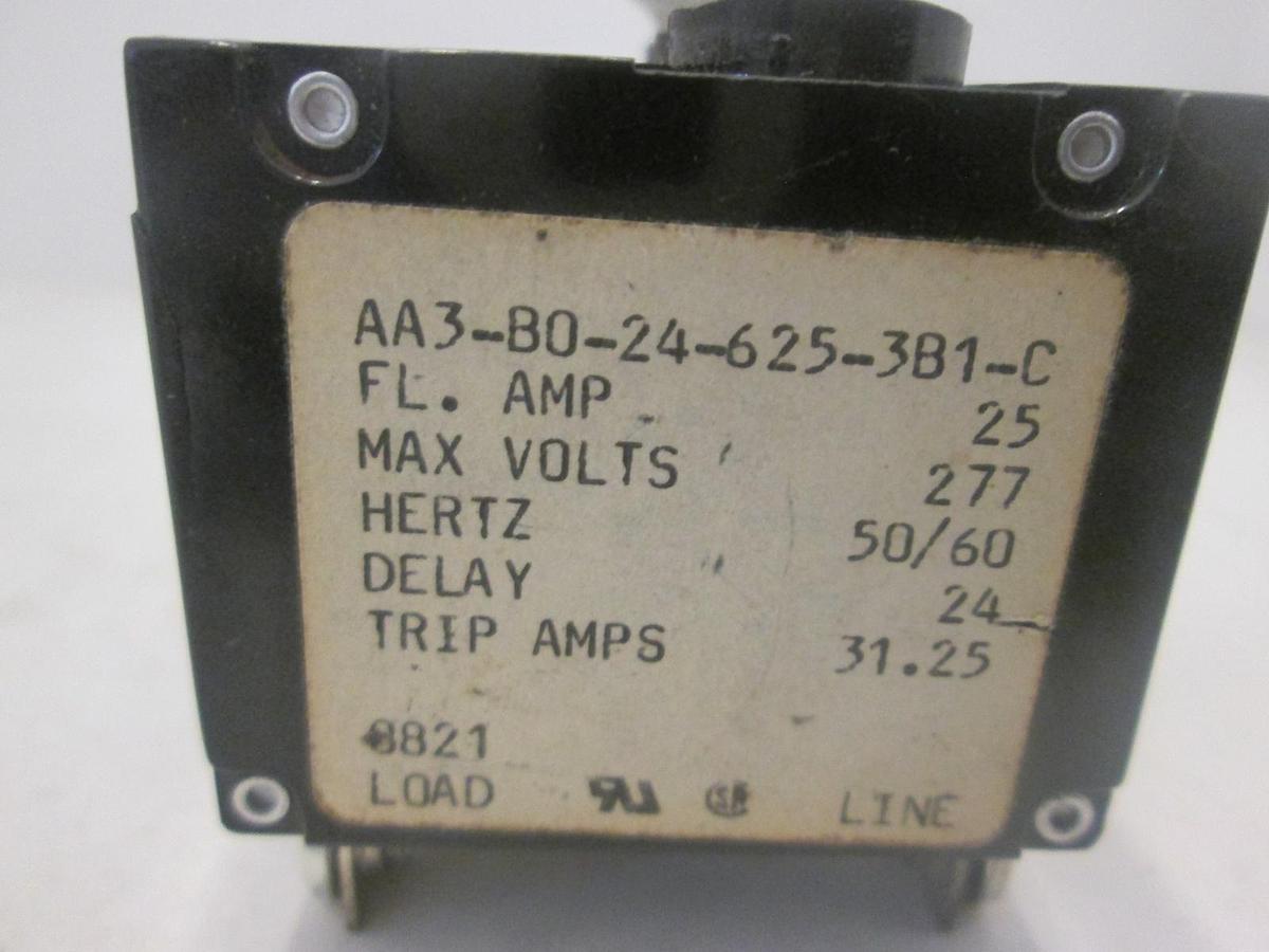 CARLING SWITCH INC, AA3-80-24-625-3B1-C, BREAKER,3 POLE, 25AMP, New