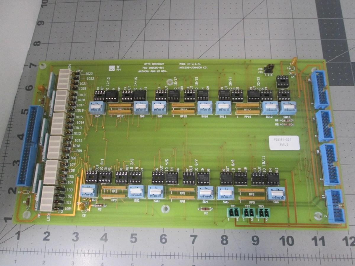 Watkins Johnson, 908597-001, Opto-Breakout Card 18-APL. New