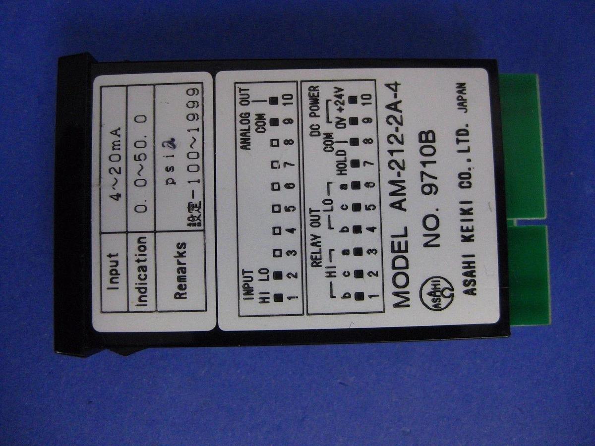 Used Asahi Keiki AM-212-2A-4 Set Point Comparator - Meter Relay, Used