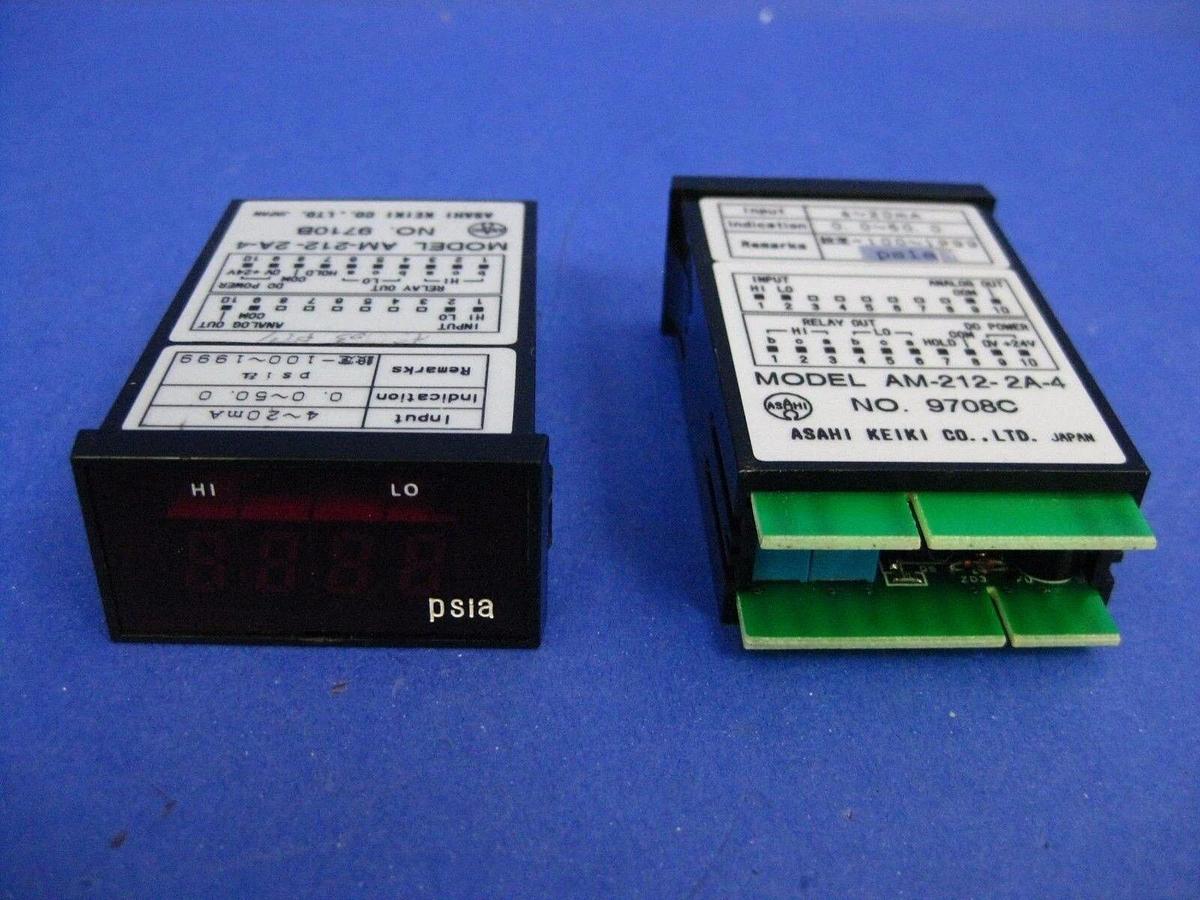 Used Asahi Keiki AM-212-2A-4 Set Point Comparator - Meter Relay, Lot of 2, Used