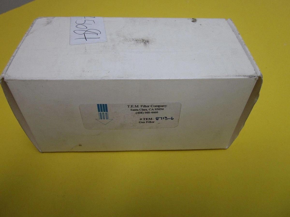Used T.E.M. Gas Filter TEM-713-6, 1/2" Male/Female VCR Fittings, Glass Fiber Filter