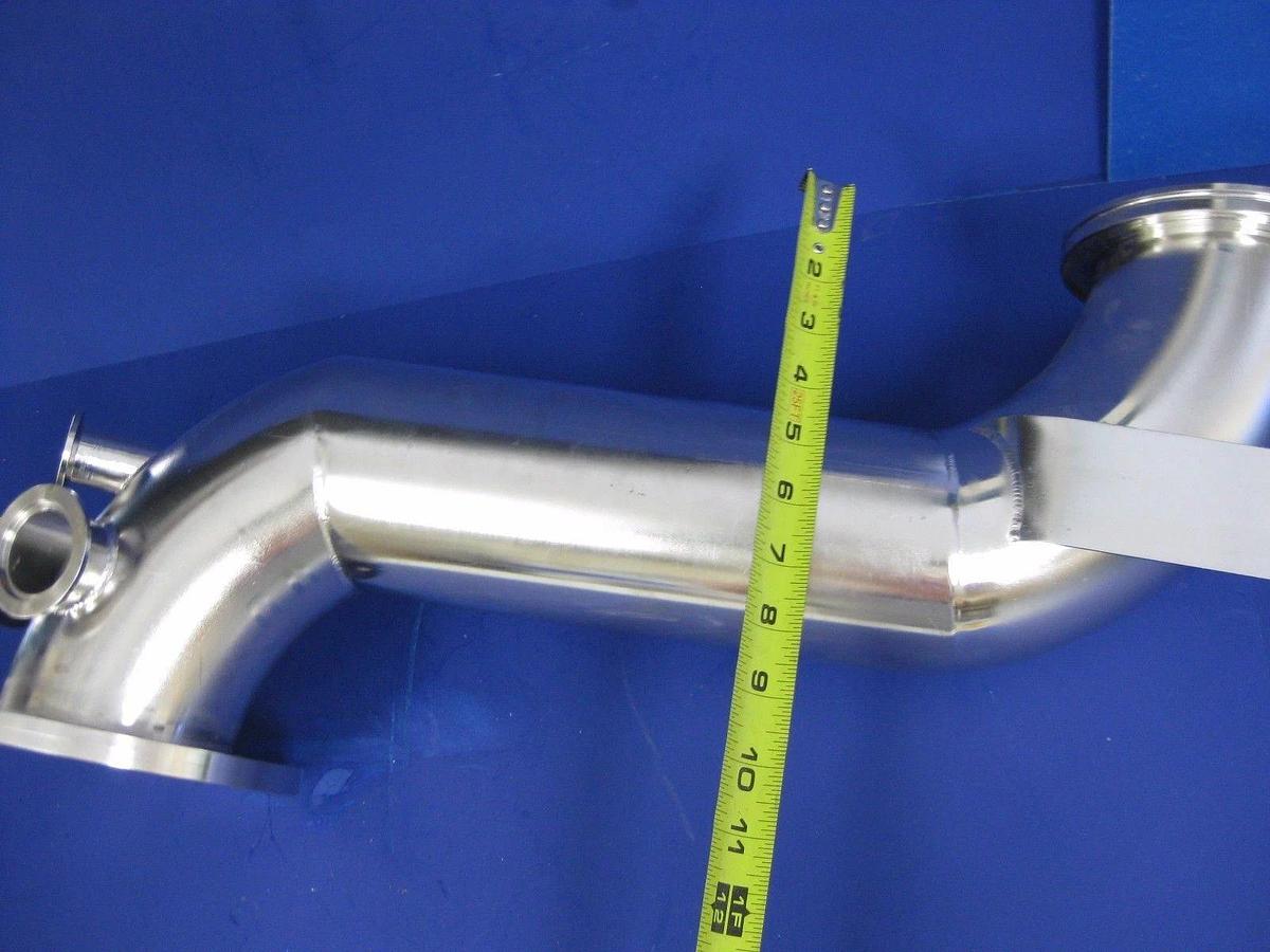 Used HPS Stainless Steel ISO-100 / 6.5" CF Vacuum Pipe Weldement w/ 4 Ports NW40, NW5