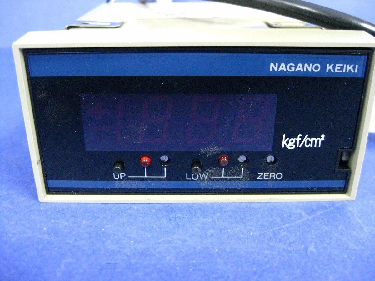 Used NAGANO KEIKI GC82-219 Digital Indicator, 24 VDC, -1 - 3 Kgf/cm2, 0-60mV