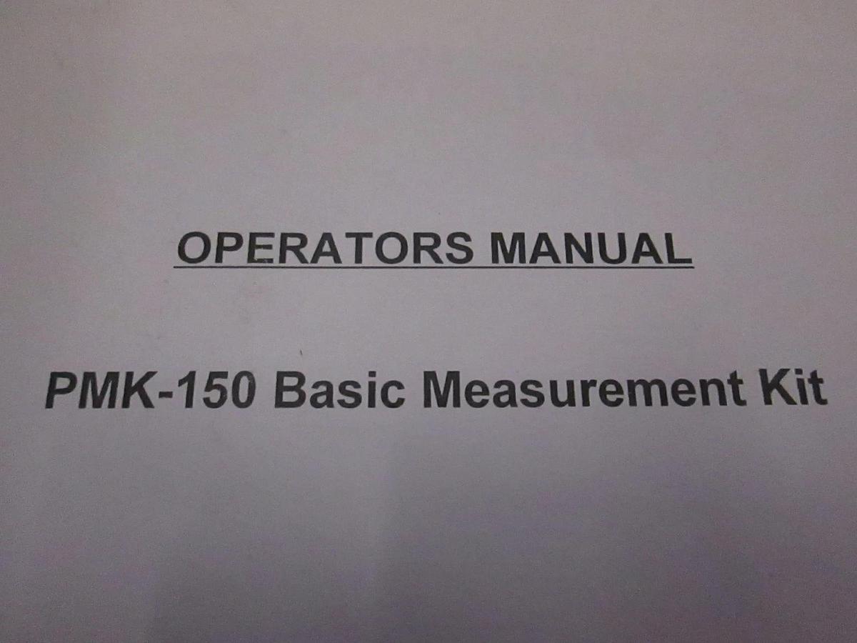 Used Prostat PMK-150 Basic Measurement Kit Operators Manual, Used