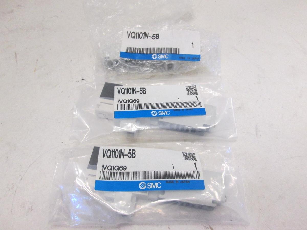 SMC, Solenoid Valve, VQ1101N-5B, 24VDC, New, Lot of 3