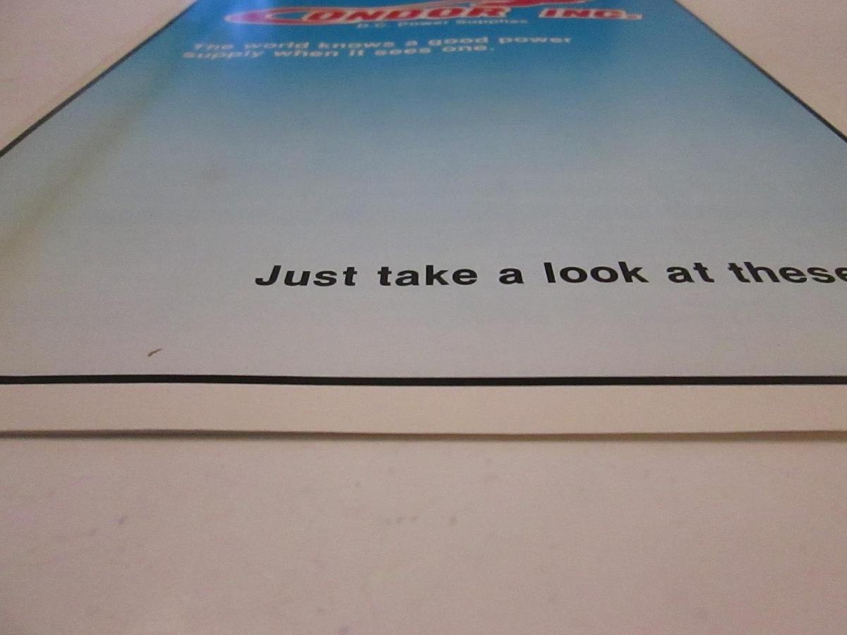 Used Condor Inc. D.C. Power Supplies Catalog, Used