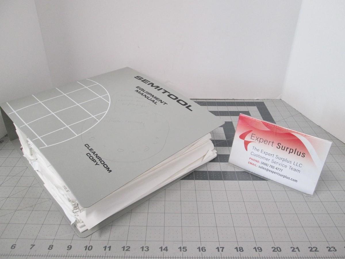 Used Semitool, 108446,-7,-8, Volume 3 Part 1, Schematics, Facilities, Gas Panel, Use