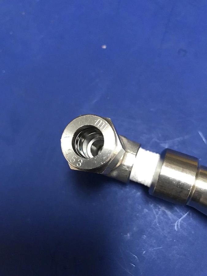 Used Nitto Kohki 2S Female Coupling w/ 3/8" Elbow Tube Fitting, Used