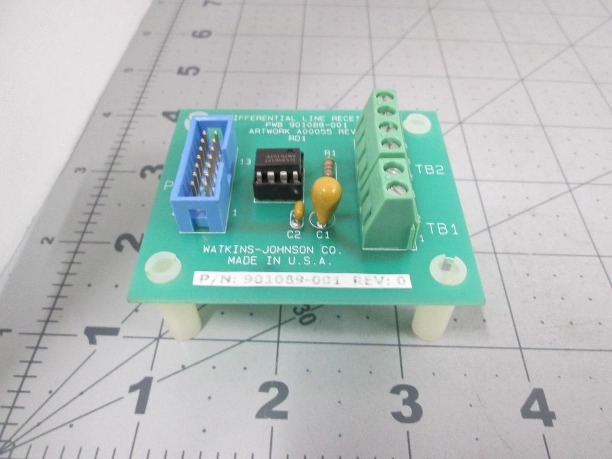 Watkins Johnson, 901089-001, Line Differential Receiver PCB Assy, New