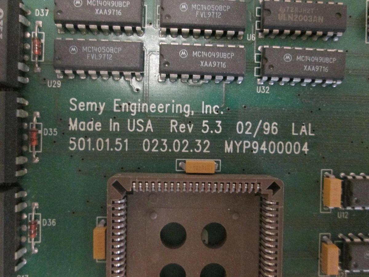 Used Semy Engineering, MYP9400004, Extended Gas Panel Interface Board, Used