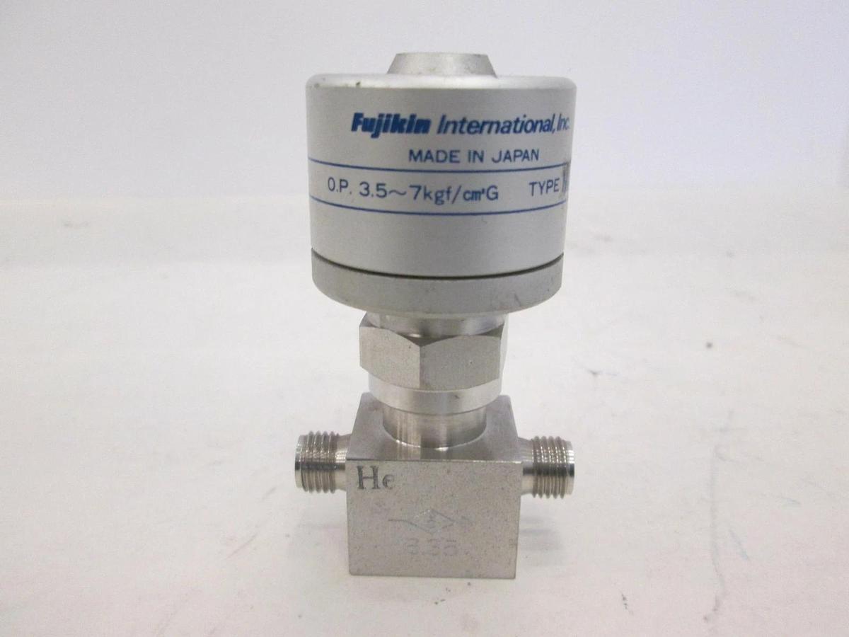 Used Fujikin, O.P. 3.5-7kgf/cm2G Pneumatic Valve, N.O, Used