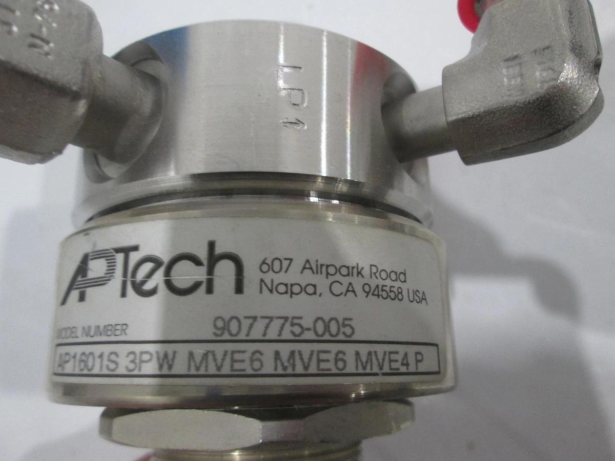 Used APTech, AP1601S 3PW MVE6 MVE6 MVE4 P, 3 Elbow Port Regulator, Used