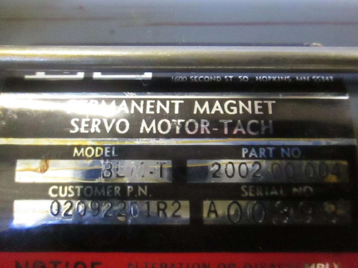 Used Electro-Craft Permanent Magnet Servo Motor-Tach, BLN-T, 2002-00-004, Used
