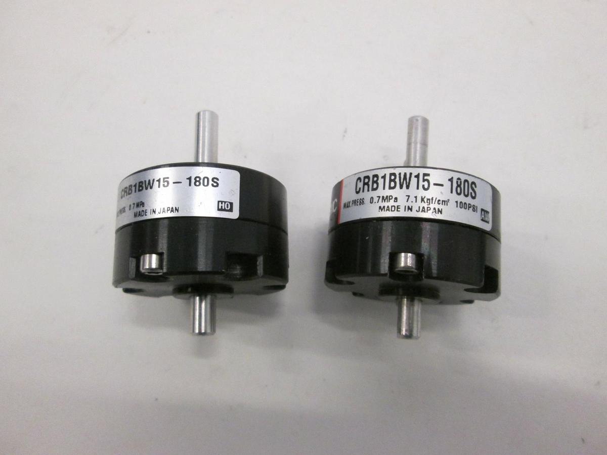 Used SMC, CRB1BW15-180S, Miniature Rotary Actuator, Used, Lot of 2