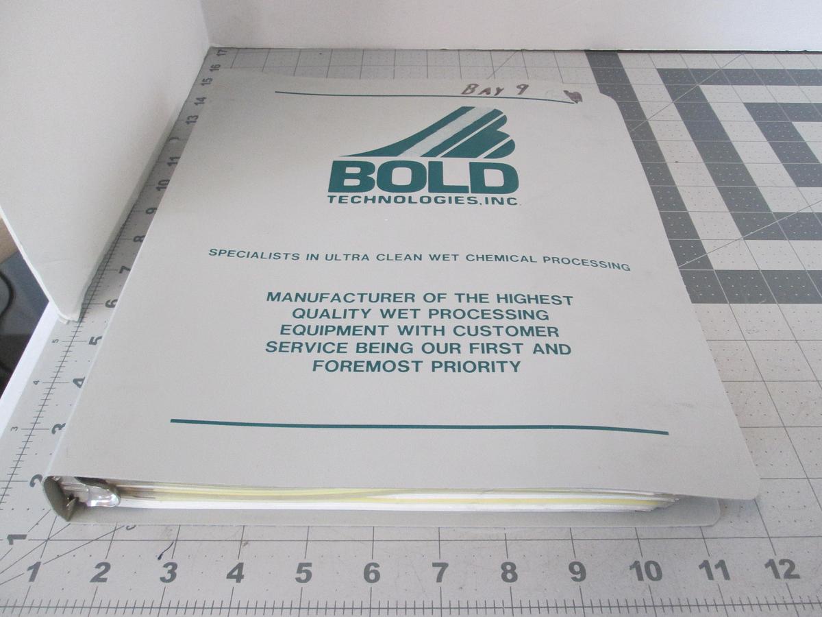 Used Bold Technologies, 1563, Automated Photo-Resist Strip Wet Process System, Instruction Manual, Used