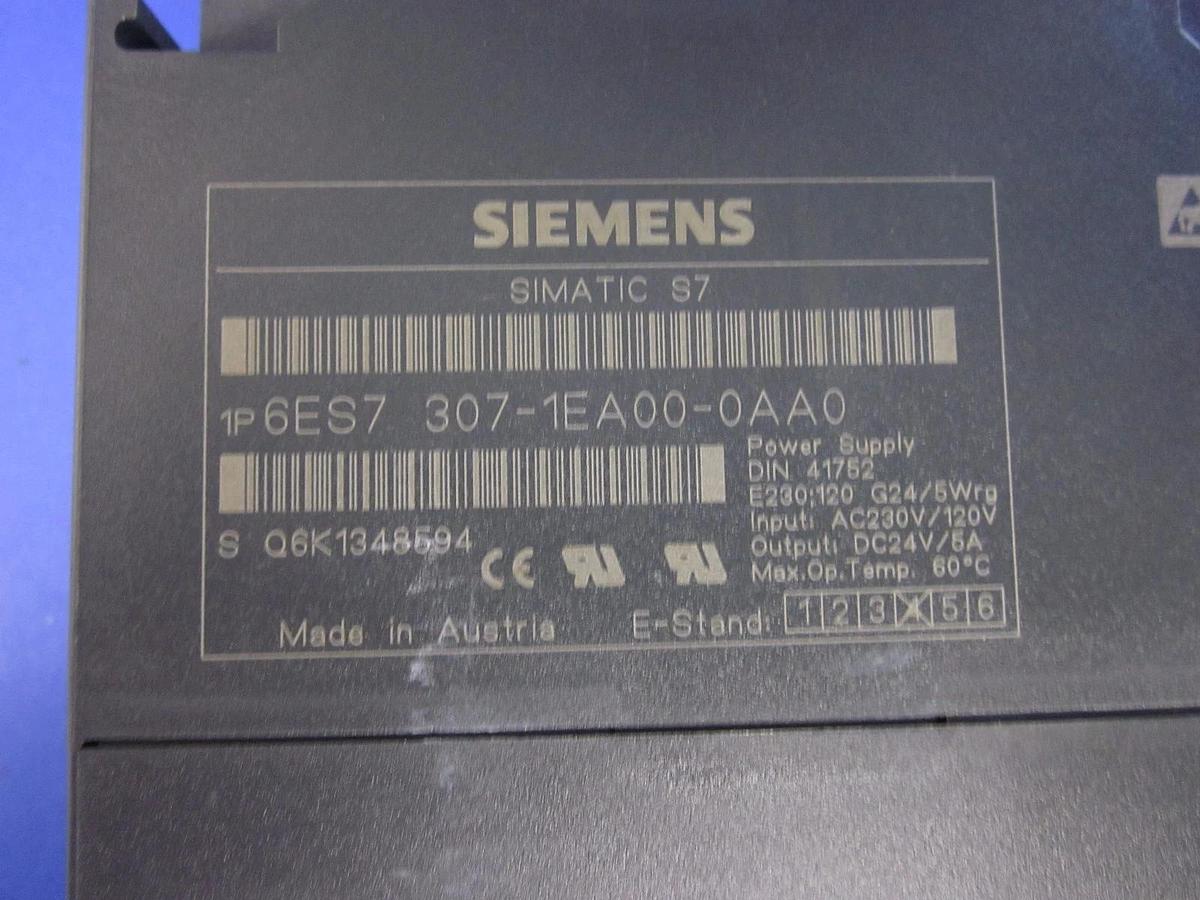 Used SIEMENS SITOP 5 Power Supply  6ES7 307-1EA00-0AA0, 230/120 VAC