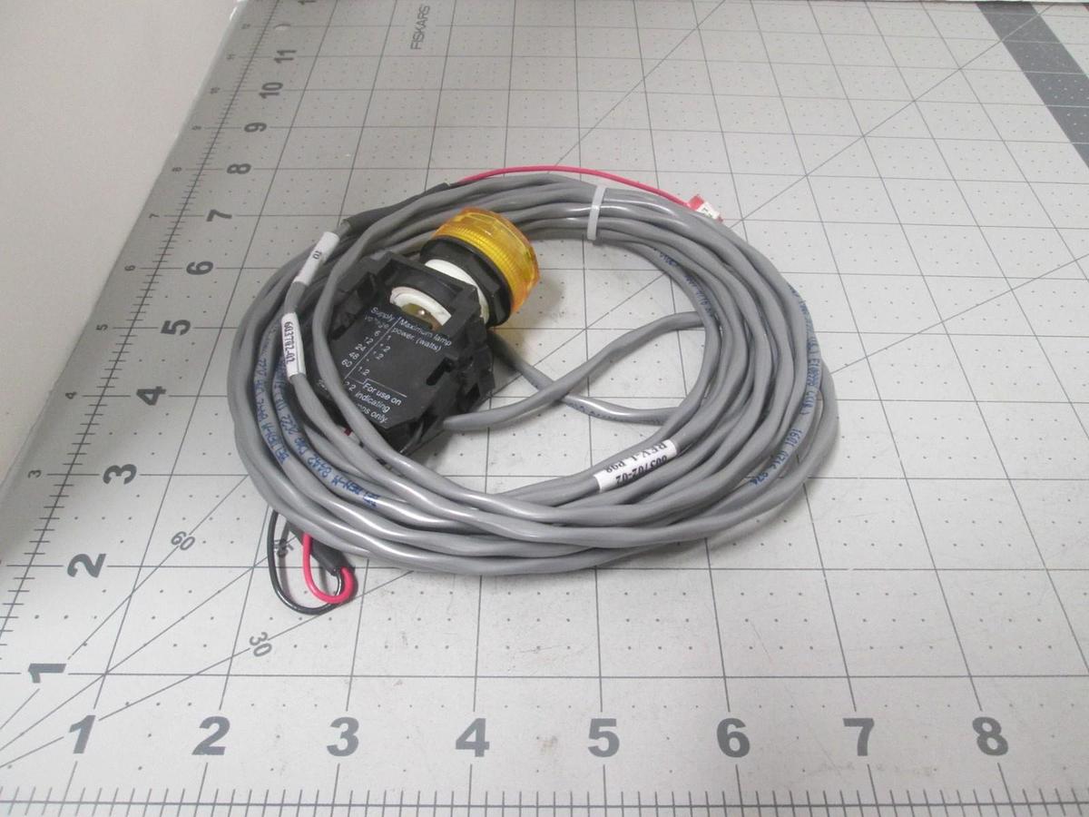 Cutler Hammer, 603702-02, Yellow Indicator Light Harness w/ Keyboard Switch, New