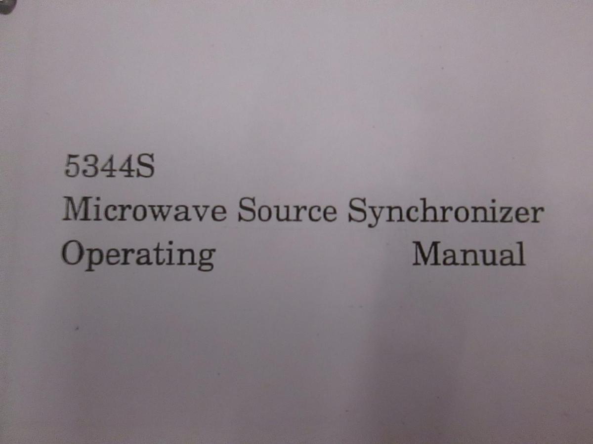 Used HP Model 5344S Microwave Source Synchronizer Operating Manual, Used