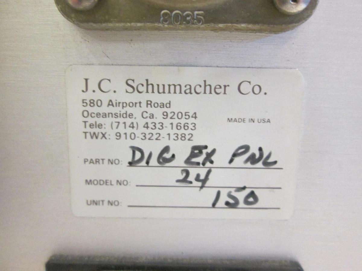 Used J.C. Schumacher Co. Model 24 Dig Ex PNL,13 Pin Connector, Used