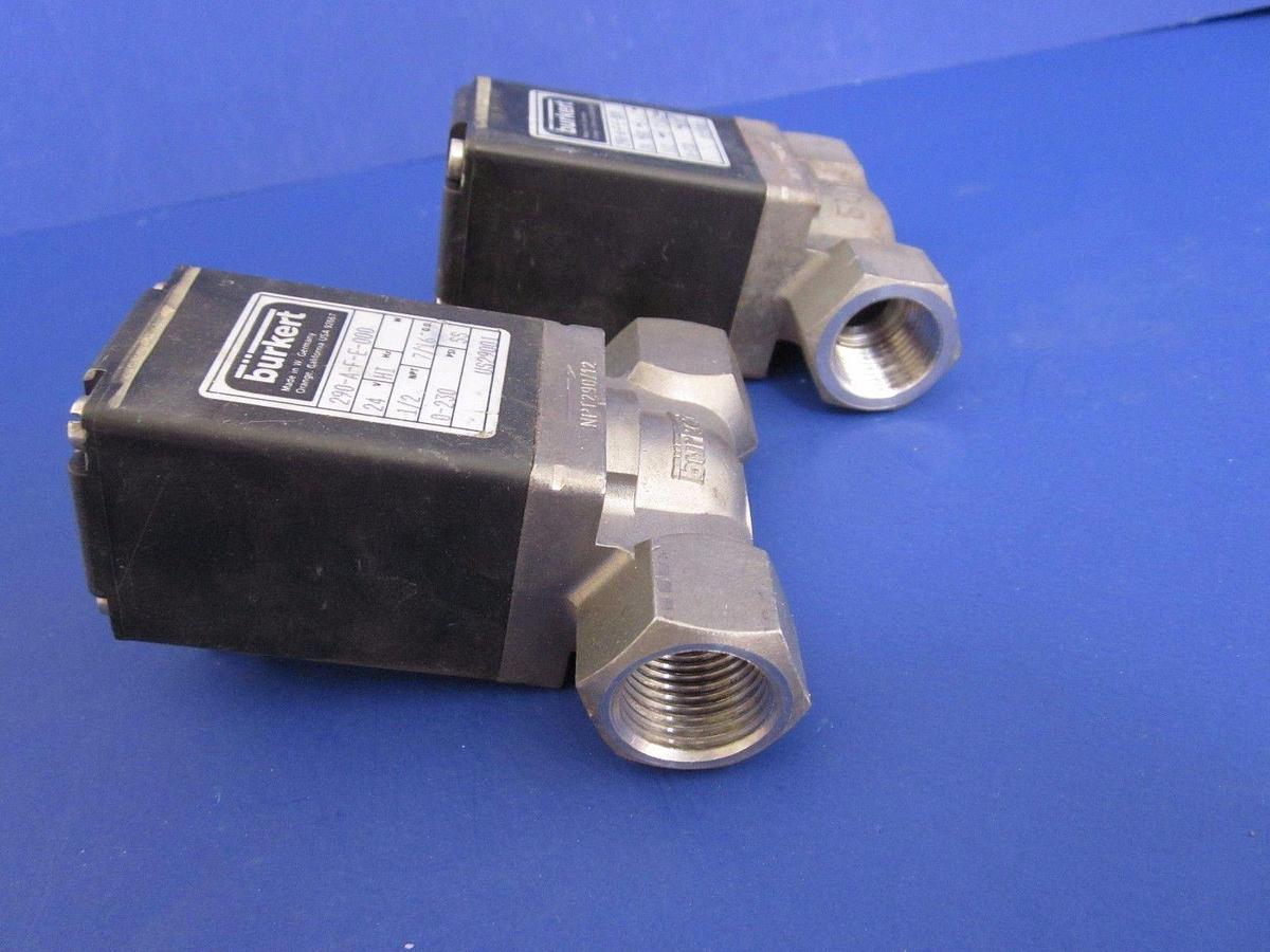 Burkert 452 241 G General Purpose Valve 2/2 Way, 290-A-F-E-000, Used, Lot of 2