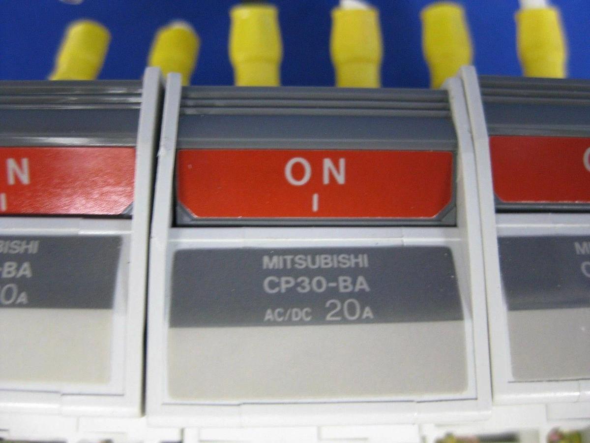 Used Mitsubishi Circuit Protector CP30-BA 20A, 220V, 2 Pole, Lot of 6 Used