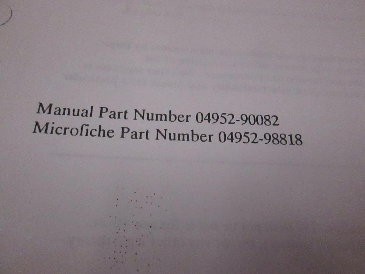 Used HP Model 4952A Protocol Analyzer Operating Manual, Used