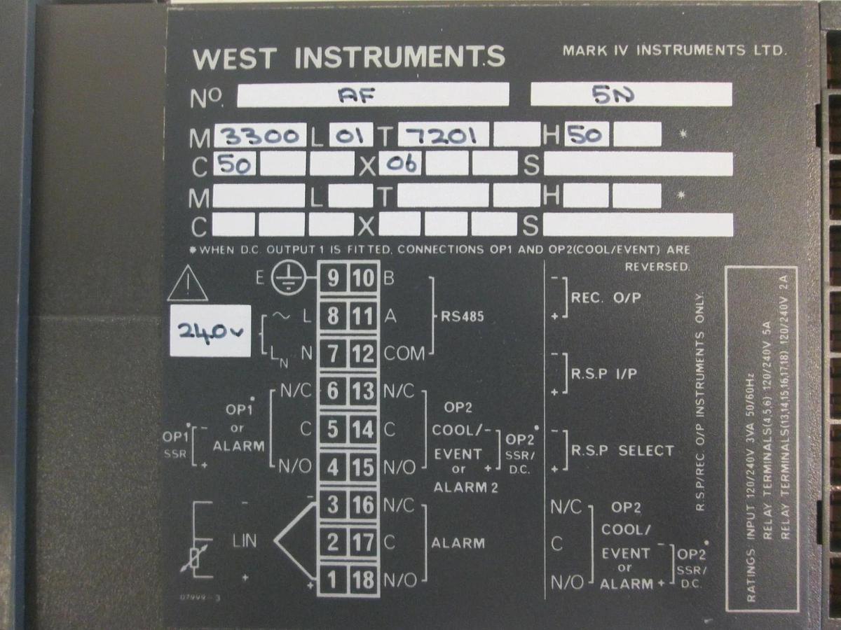 Used West 3300 Temper-Controller Unit, Used