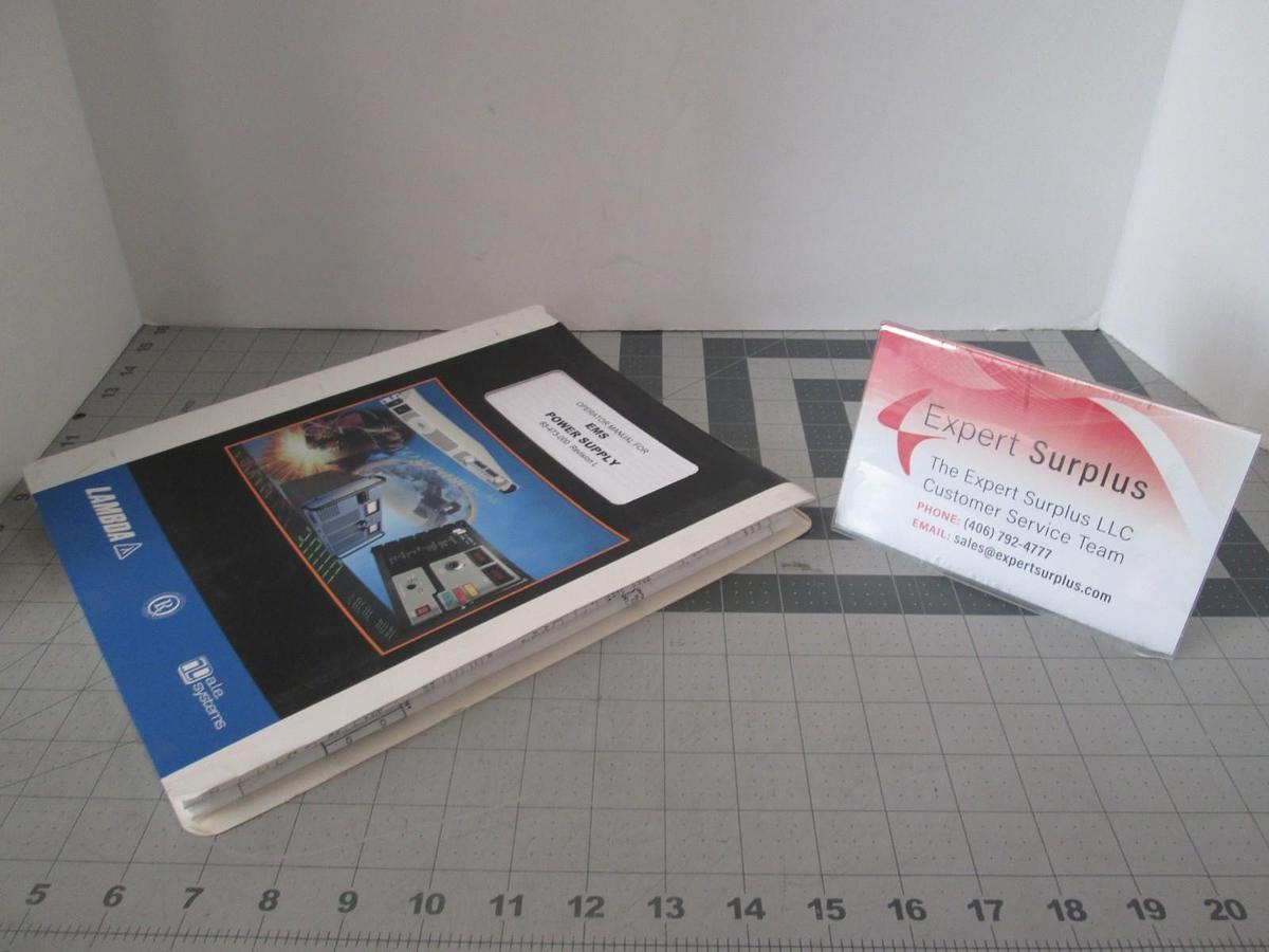 Used EMS, Power Supply, 83-473-000, Operator Manual, Used