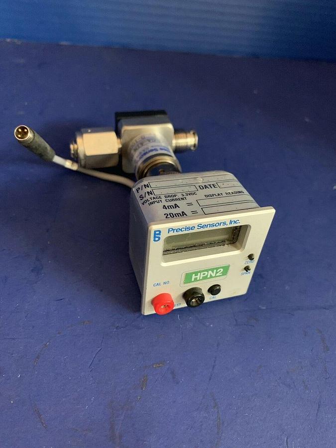 Used Precise Sensors 4863-100-GA-4IM-03 Transducer w/ Digital Display, 0-100 PSIA