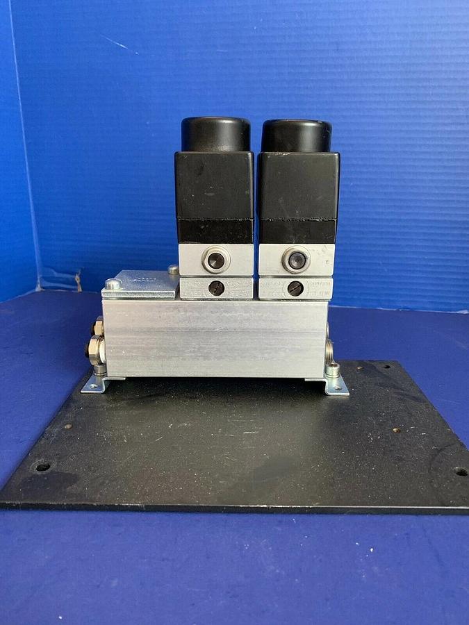 Used Humphrey M42E2  Solenoid Air Valve Assy w/ 2 Valves and MC-3 Manifold, Used
