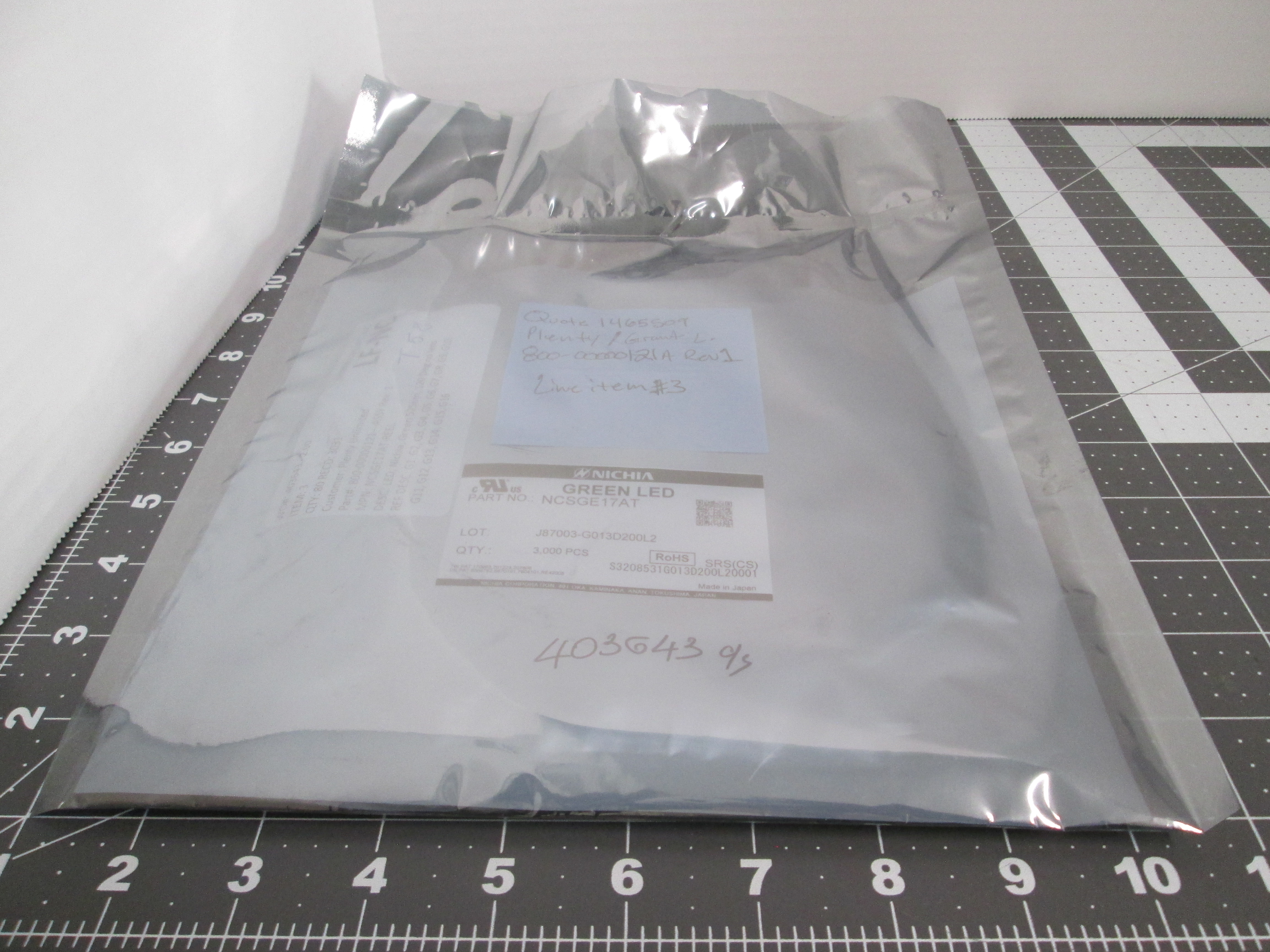 Nichia, NCSGE17AT, Green Horticulture LED SMD 3000PCS Reel New Japan RoHS