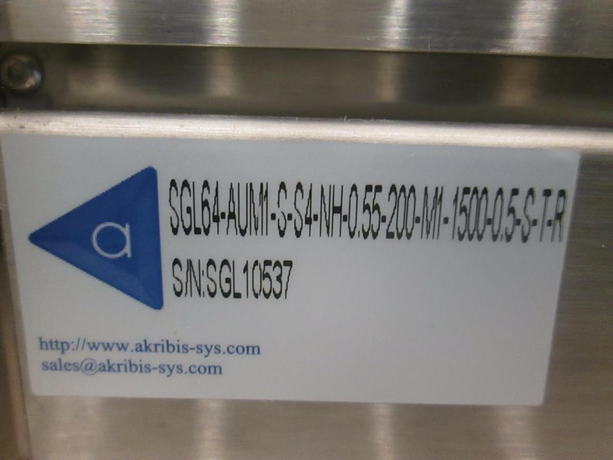 Used Akribis Systems, SGL64-AUM1-S-S4-NH-.55-200-M1, Brushless Linear Motor Assy, Use