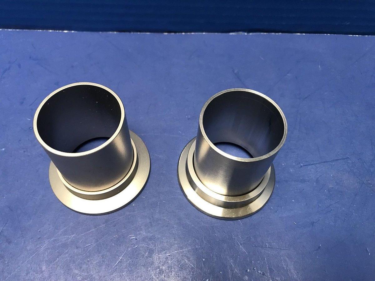 Stainless Steel Adapter, NW40 Flange to Tube Fitting, New, Lot of 2