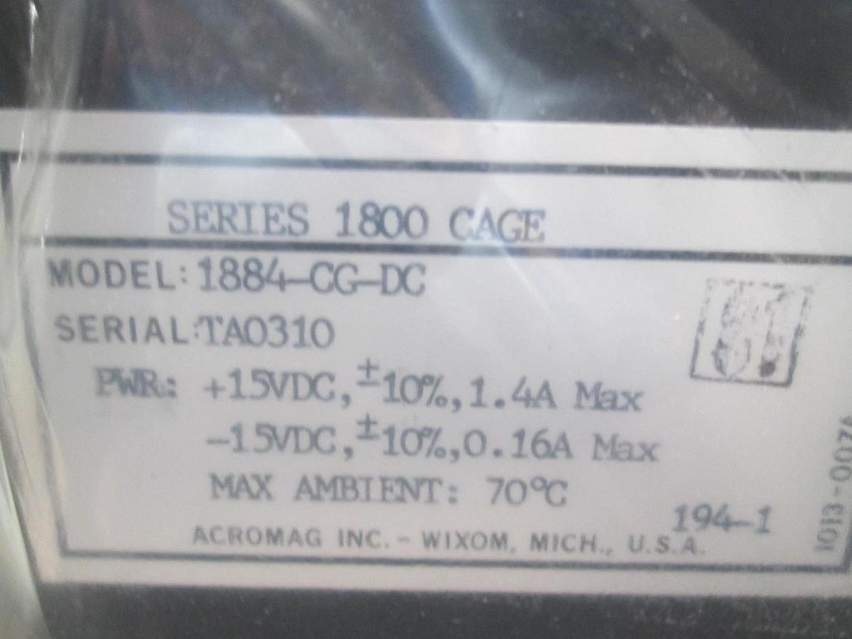 Acromag, Series 1800 PCB Card Cage, 1884-CG-DC w/ Instruction Manual, New
