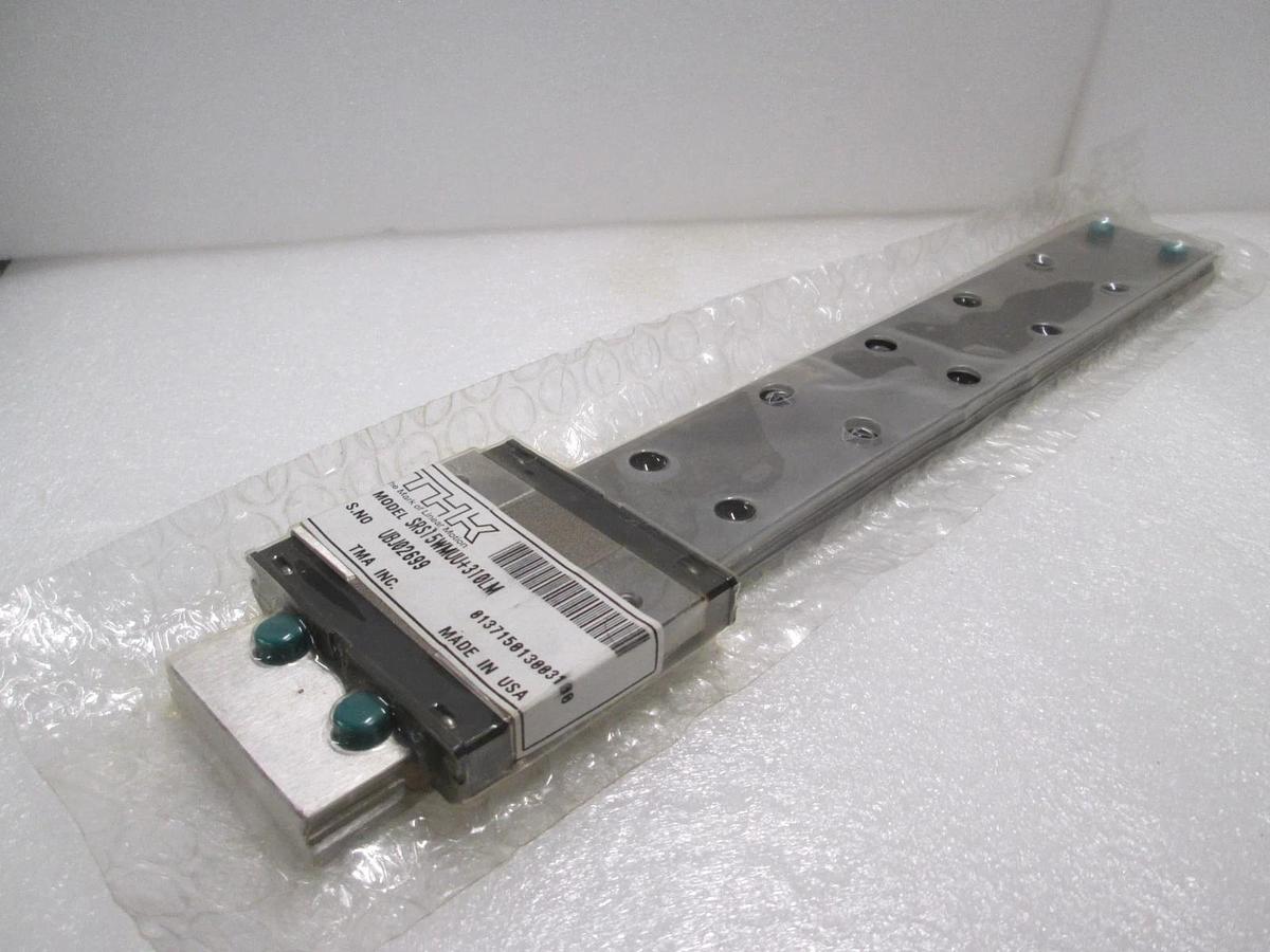 THK, SRS15WMUU+310LM, Linear Bearing Block w/ Slide Rail, New