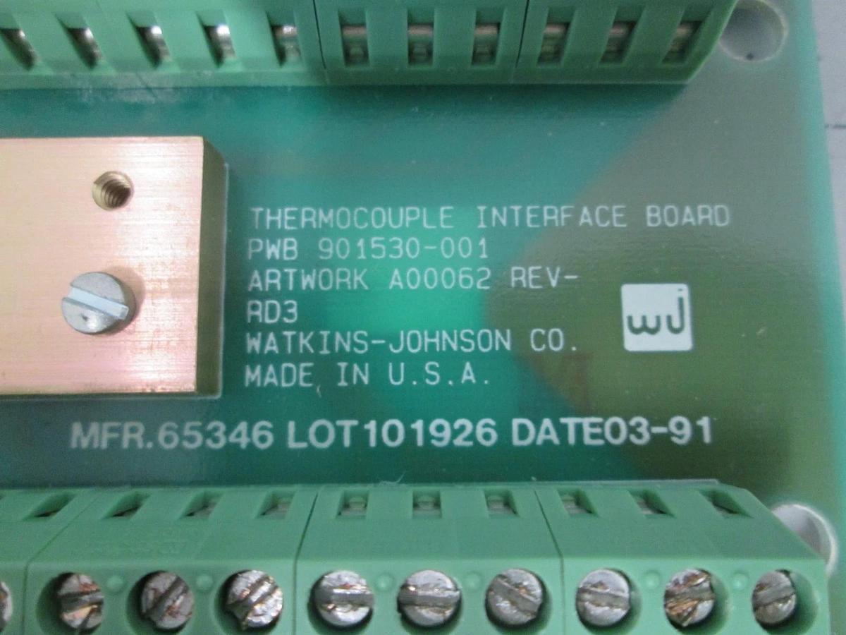 Watkins Johnson, 901530-001, Thermocouple Interface Board, New