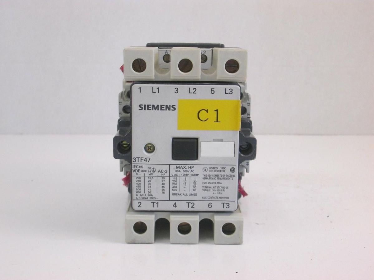 Used Siemens 3TF47 Magnetic Contactor