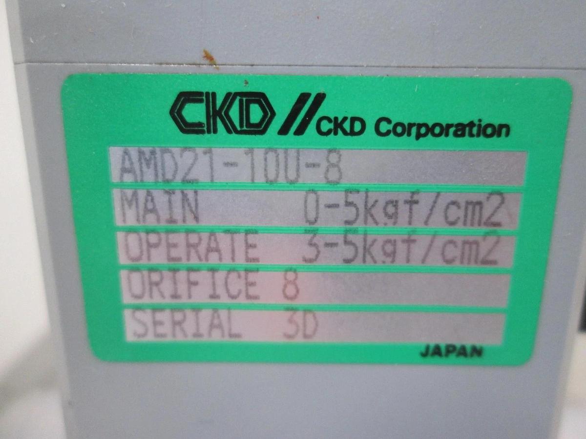 Used CKD, AMD21-10U-8, Pneumatic Valve, 0-5kgf/cm2, Used