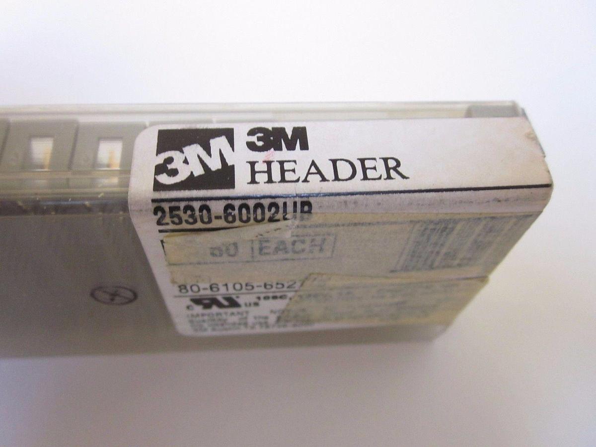 Used 3M Header 2530-6002UB, 30 Contact, Board-to-Board Connector, LOT of 25