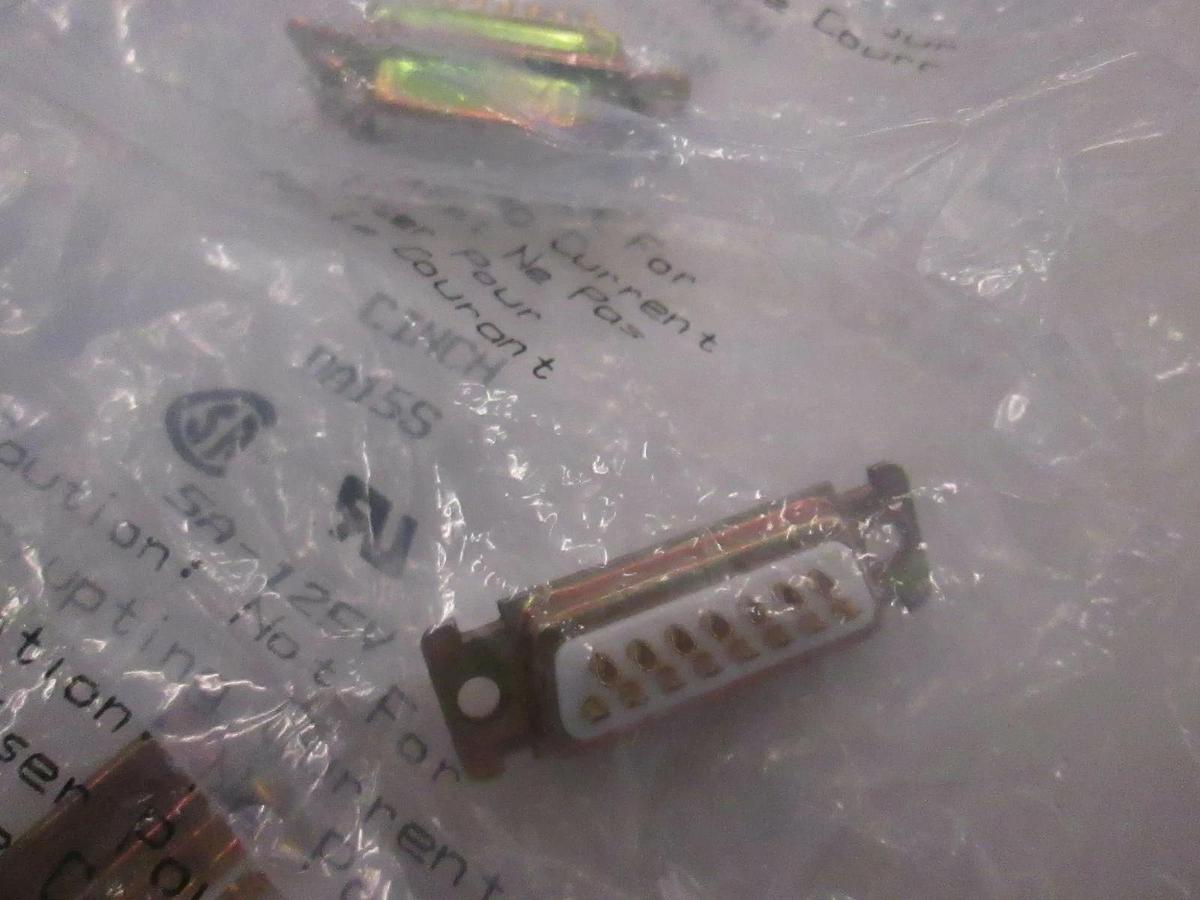 Amphenol, Cinch, DA15S, New, Lot of 8