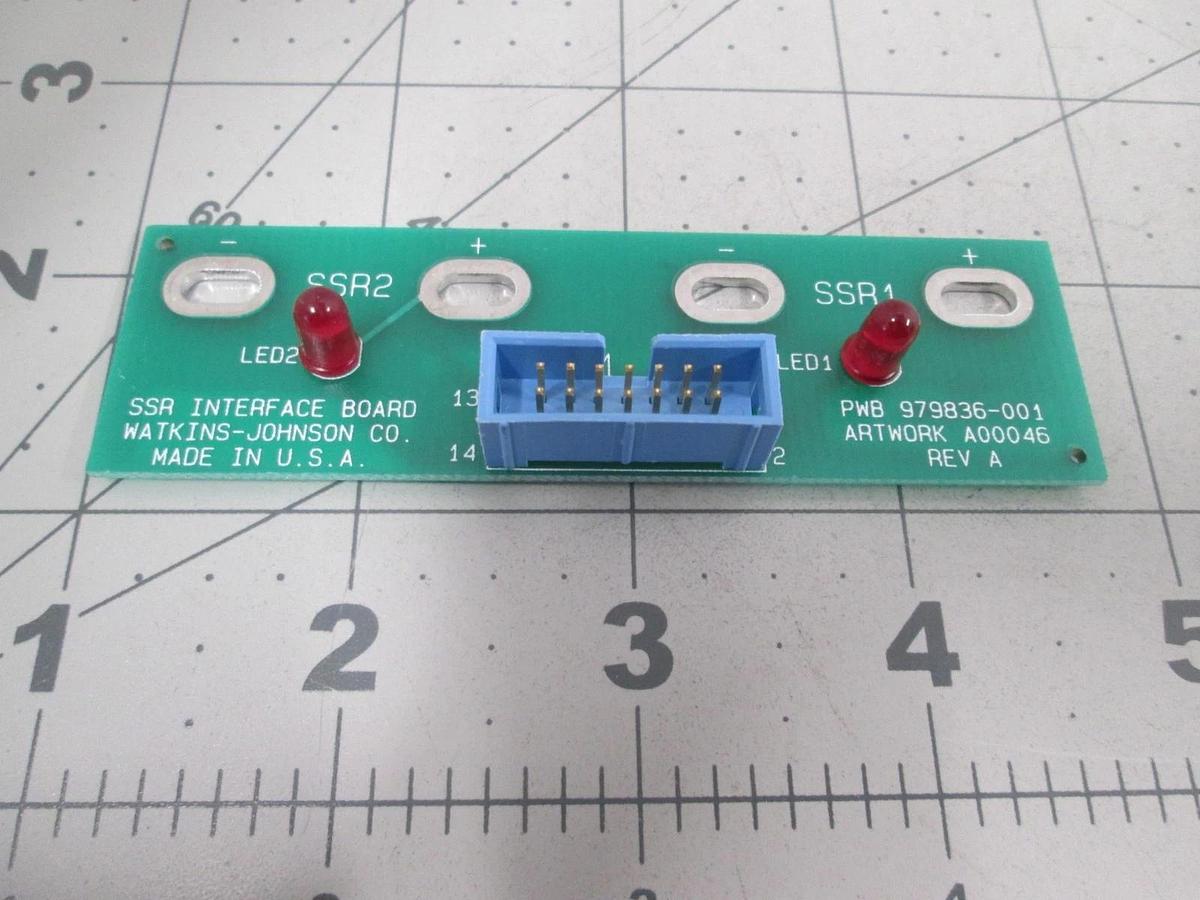 Watkins Johnson, 979837-001, SSR Interface PCB Assy, New