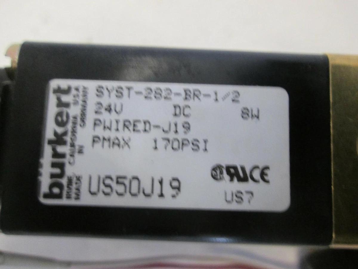 Used Burkert, SYST-282-BR-1/2, Pneumatic Diaphragm Valve, Used