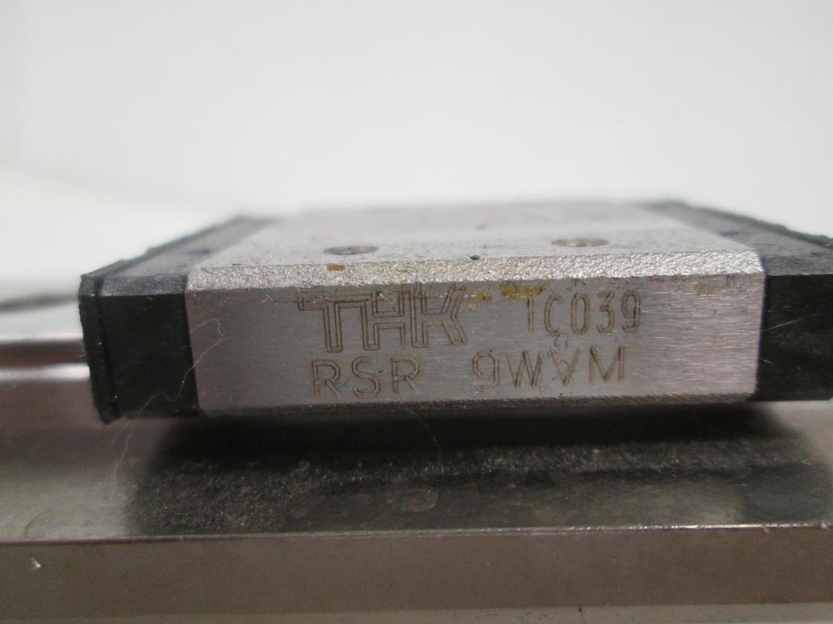 Used THK, Linear Guide Rail w/ Bearing Block, RSR 9WVM, Used
