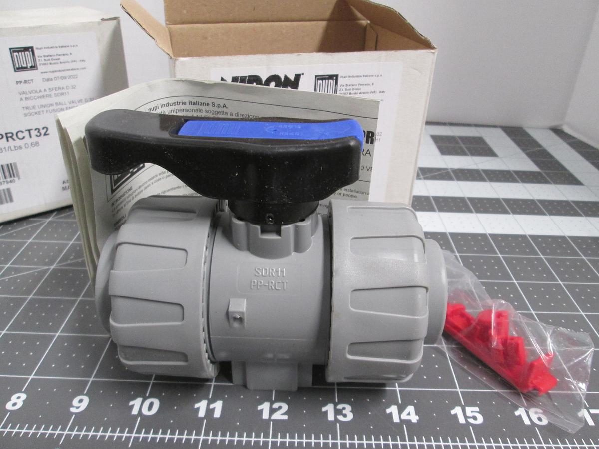 Lot 2 Niron NUPI 27NRSPPRCT32 1-1/4" PP-RCT True Union Ball Valve NIB