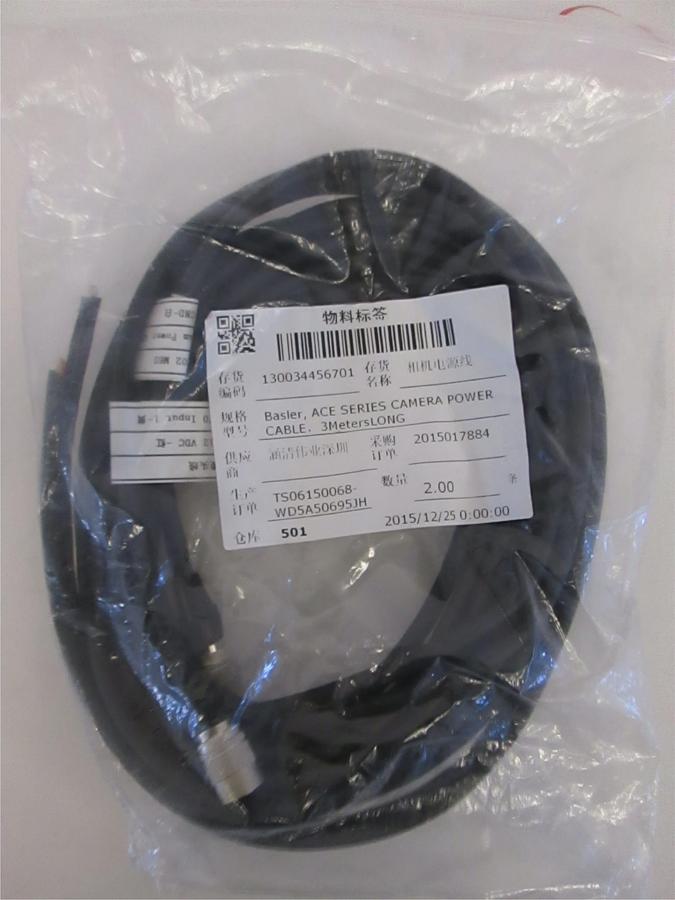 Used Basler, Ace Series Camera Power Cable, 3M, New