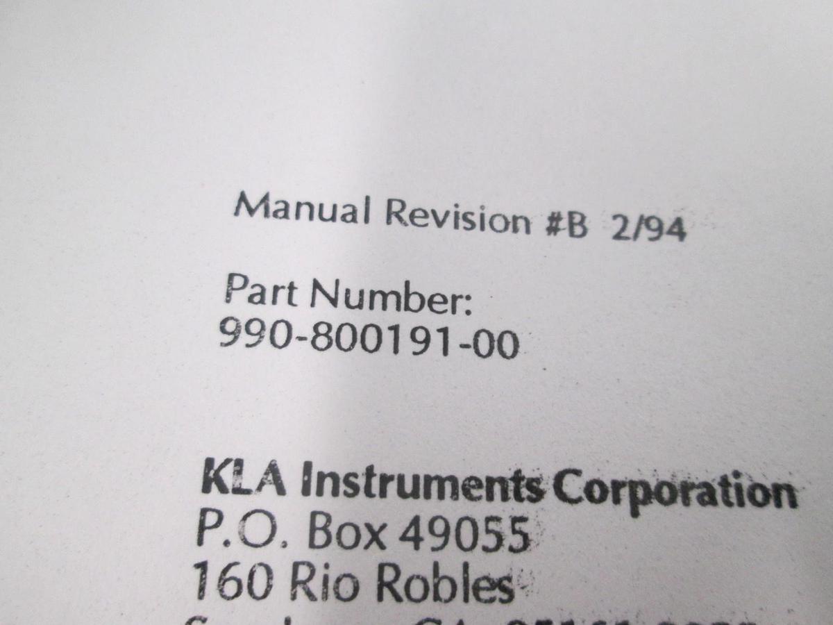 Used KLA, 1007, Automatic Wafer Prober Manual, 990-800191-00, Used