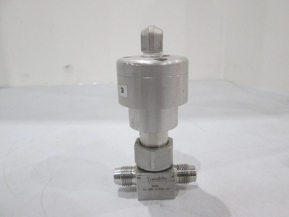 Used Nupro, SS-4BK-VCRWL-1O, Pneumatic Valve, Used