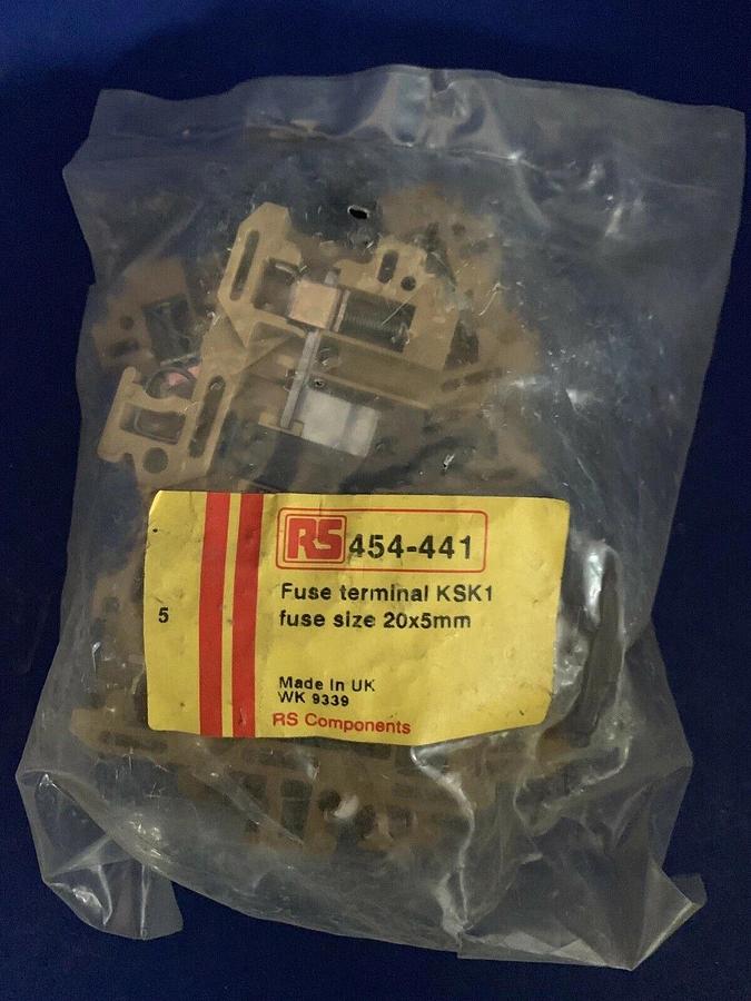 RS 454-441, Klippon KSK-35 DIN Rail Terminals, 600V, 6.3A, Lot of 19 New
