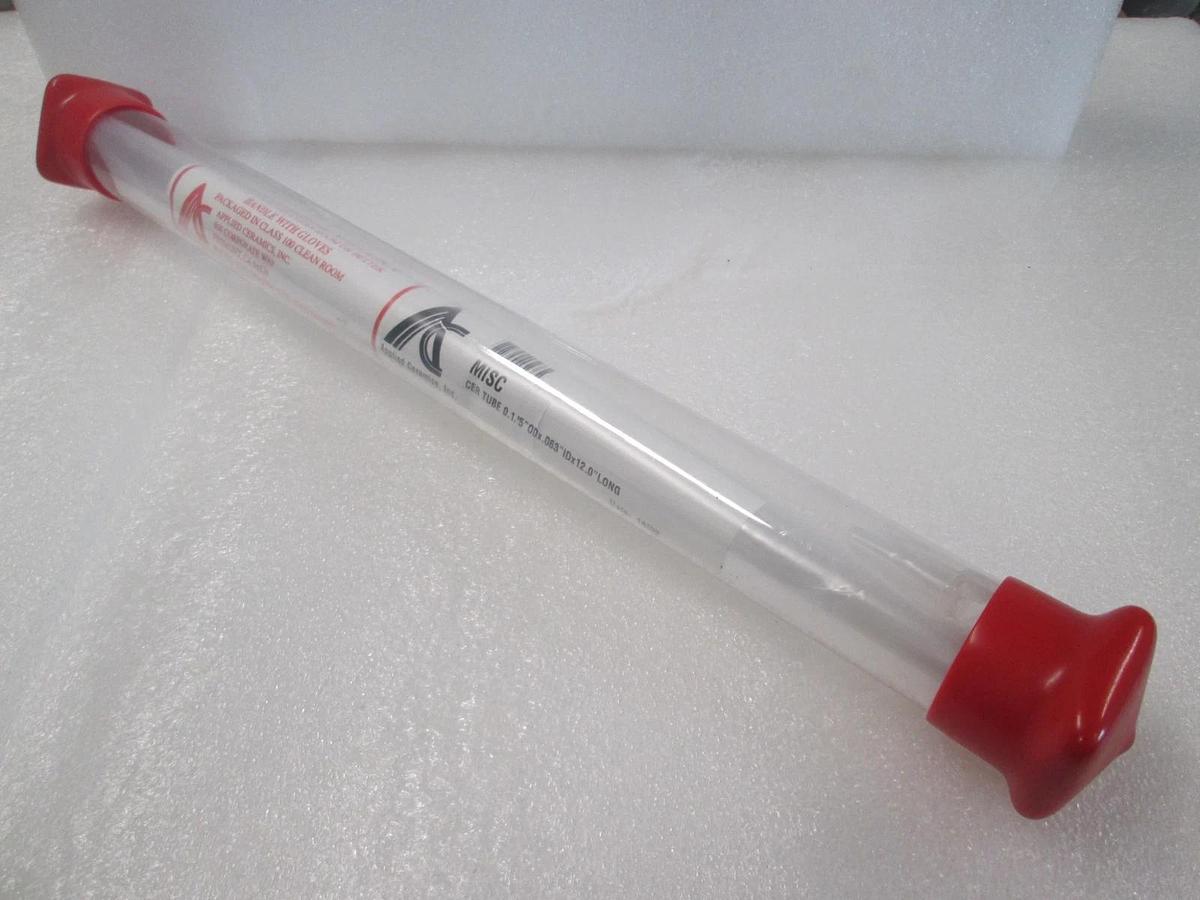 Applied Ceramics, Ceramic Tube 0.125" OD x .063" ID x 12.0" Long, New