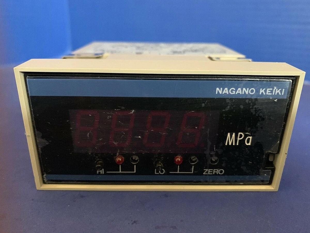 Used NAGANO KEIKI GC82-219 Digital Indicator, 24 VDC, -0.1 to 0.3 MPa, 0-5VDC